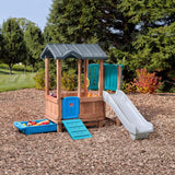 Step2 Woodland Adventure Playhouse & Slide for Kids, Outdoor Playset, Slide, & Swing, Toddlers Ages 3 – 8 Years Old, Easy Assembly Step2