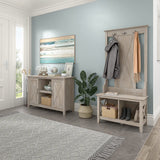 Bush Furniture Key West 30-inch Accent Cabinet with Doors and 4 Shelves, Washed Gray (KWS146WG-03) Bush Business Furniture