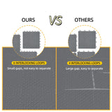 Garage Floor Tiles, 48 Pack 12" x 12" Interlocking Flooring Tile, Non-Slip Diamond Plate Floor Covering for Garages, Warehouse, Basements, Gyms Grey laapee