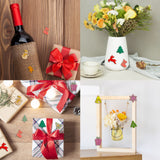 300 Pieces Unfinished Mini Wooden Christmas Ornaments DIY Wooden Christmas Ornaments Mini Blank Wood Slice Cutout Christmas Craft for Holiday Winter Xmas Tree Hanging Decoration DIY Craft,30 Styles AWIZOM