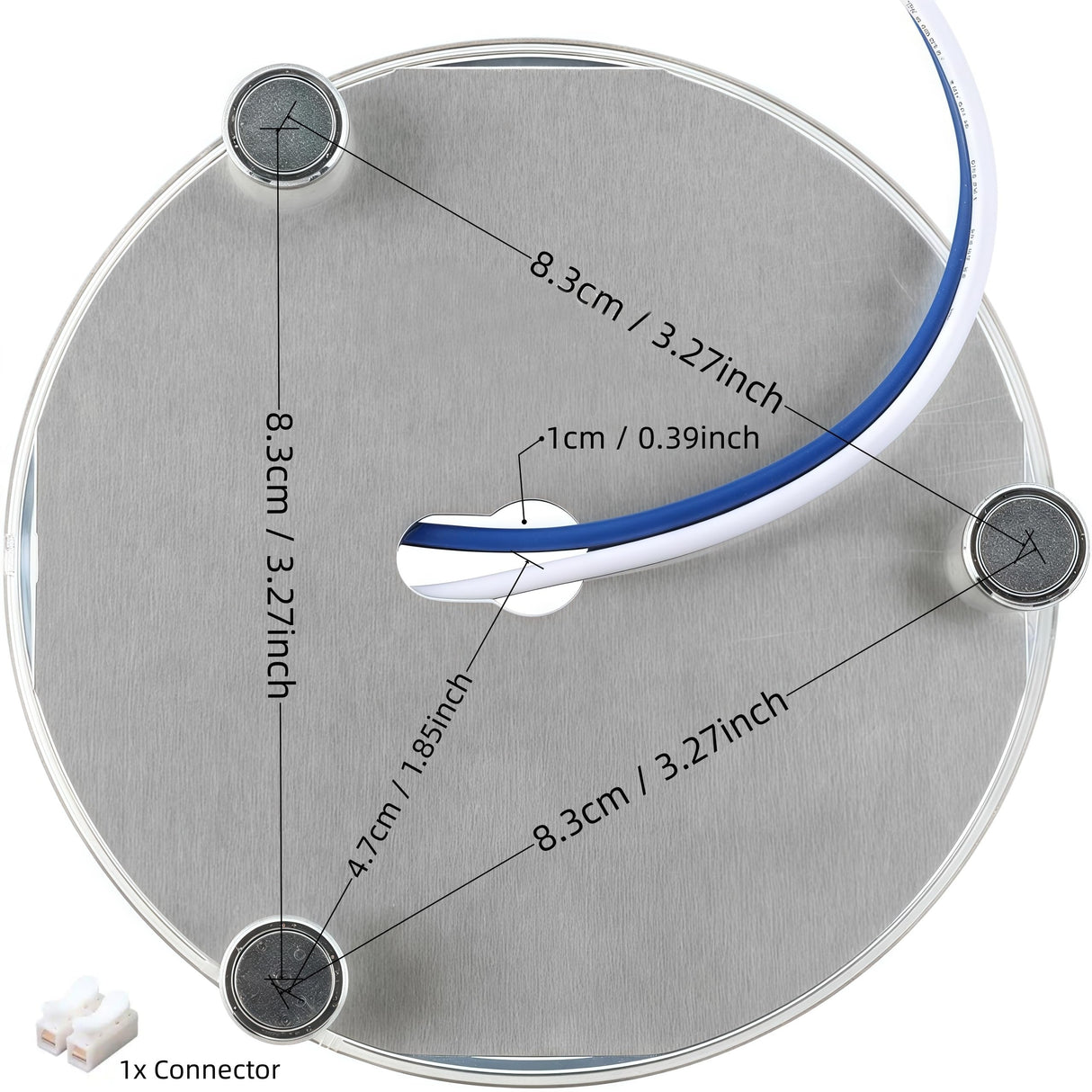 Ledytech 4 inch Retrofit Light Kit for Ceiling Fan Light Replacement Panel PCB 18W 6000K 2200LM 120V CRI90 Dimmable ETL (White 6000K) Ledytech