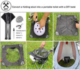 Opliy Camping Stool 2 Pack,13 Inch Portable Folding Stool for Outdoor Gardening and Beach Hiking Fishing,Foot Stool with Carry Bag (Black) Opliy