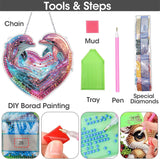 SKRYUIE Hanging Diamond Art Kits for Adults Pendant Dolphin, Special Shaped Crystal DIY Diamond Painting Kit, Acrylic Board Wreath Pendants Double Sided, Home Decor 7.48 x 7.32 Inch c1 SKRYUIE