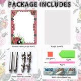 5D Diamond Art Painting Kits with Stand, Diamond Art Photo Frames for Desktop, Special Shape Crystal Rhinestones Kits for Living Room Office Table Decor (Ladybug Red) antor