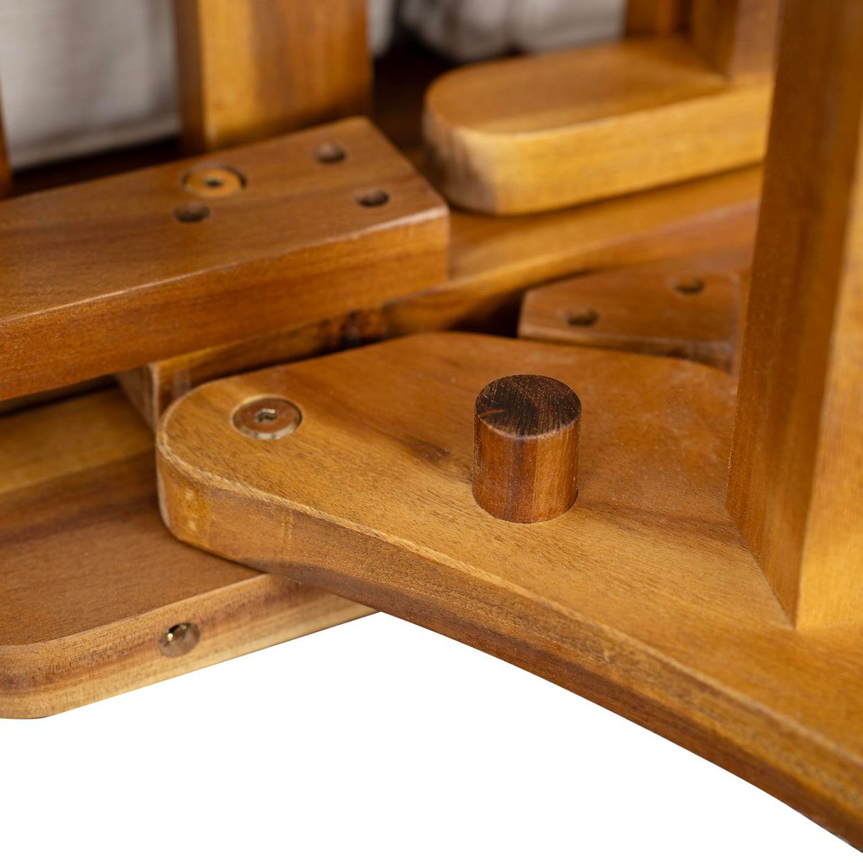 Merax Outdoor Patio Daybed Sofa,3-Seat Sofa with Foldable Arm 4 Back Pillows,Teak Acacia Wood Frame Beige Removable Cushion,Teak+ Beige Merax