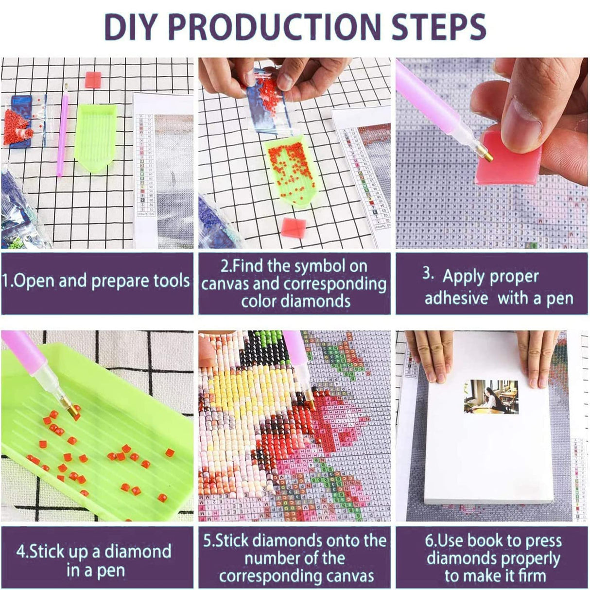 VeGuude Diamond Painting Kits for Adults, 6 Pack Van Gogh Starry Night Diamond Art Kits, 5D Full Drill DIY Crafts for Adults Home Wall Decor Sunflower Irises Café Terrace at Night [12x16in] VeGuude