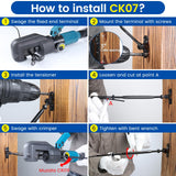 Muzata 10 Pairs 1/8" Black Cable Railing Hardware Kit Swage Toggle Turnbuckle for Wood Post T316 Stainless Steel Deck Cable Railing System Angle 180° Adjustable Stairs 20 Pack CK07 Muzata