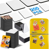 200Pcs Sublimation Magnet Blanks Set,Personalized Sublimation Refrigerator Magnet for Home Kitchen Microwave Oven Decor&Office Calendar with 100PCS Blank Rubber Pad(6x8cm), 100PCS DIY Soft Magnetic NEOACT