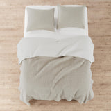 Levtex Home Cross Stitch Reversible King/Cal King Quilt Set (106x92in) and 2 Pillow Shams (36x20in) - Stitch Texture - Taupe - Cotton King Size Quilt Bedding Set - Lightweight Soft Pre-Washed Levtex Home