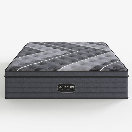 Queblox Queen Mattress, 12 Inch Hybrid Mattress in a Box, Medium Firm,Memory Foam and Individual Pocket Springs for Pressure Relief, CertiPUR-US Certified Queblox