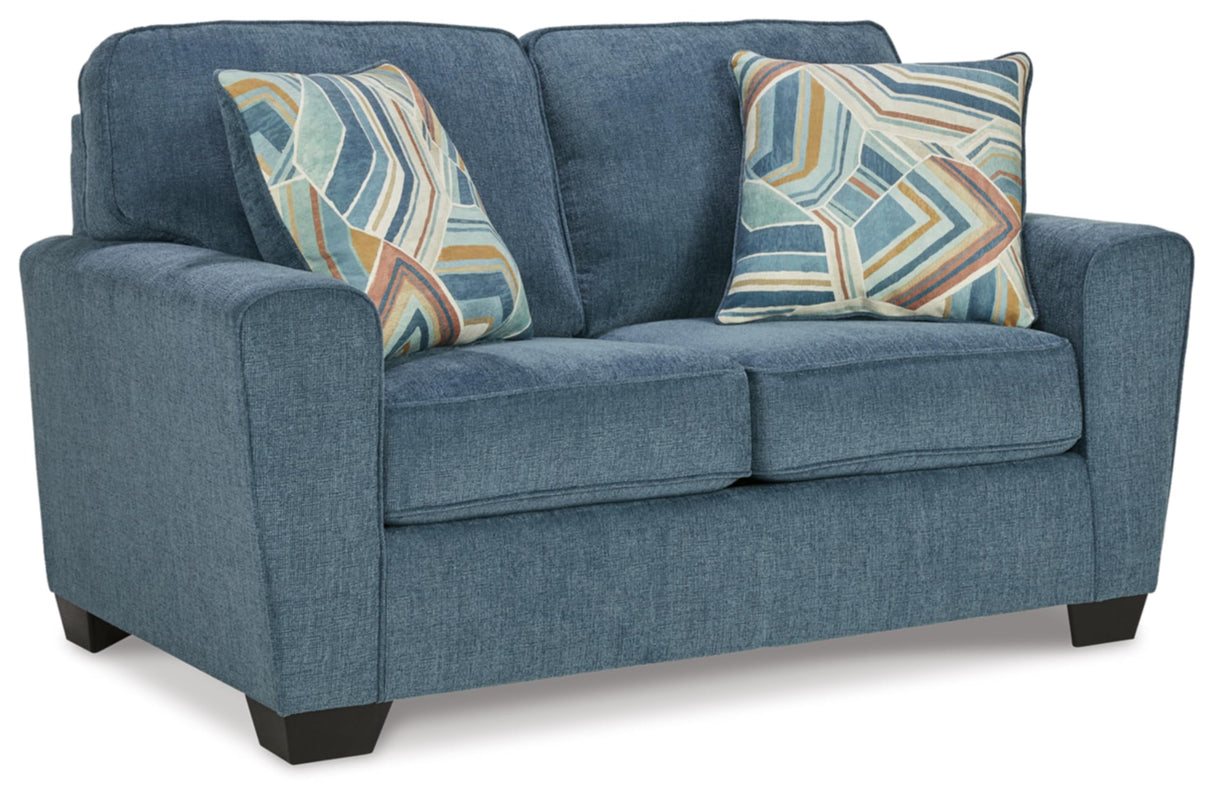 Signature Design by Ashley Cashton Casual Loveseat for Living Room, Blue Signature Design by Ashley