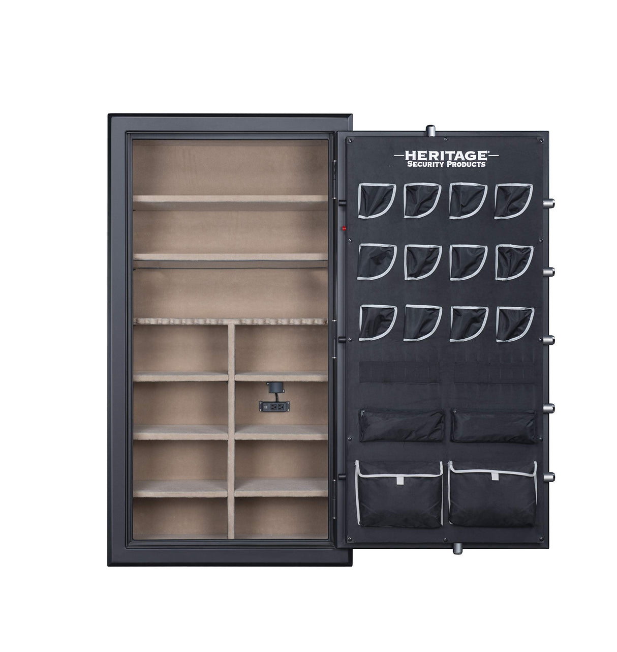 Heritage Security Products 64-Gun Fireproof and Waterproof Safe with Electronic Lock, Black (64EBH) Heritage Security Products