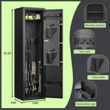 HEANVO 2-4 Gun Safe, Gun Safe for Rifles and Pistols, Shotgun Rifle Safe,No Assembly Gun Cabinet for Shotguns, Quick Access Rifle Safe, Gun Locker with Dual Alarm & Mute Mode Switching HEANVO