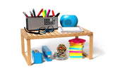Lipper International Bamboo Kitchen Cabinet Shelf for Organizing a Pantry, Countertop, or Bathroom, 15 5/8" x 10" x 6 1/4" Lipper International