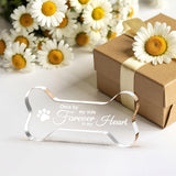 Cynlsum Pet Memorial Ornament Remembrance Gifts Loss of Dog Cat Sympathy Gift Crystal Bone Shape Decor Ornament for Dogs Puppy Keepsake Cynlsum