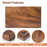 kulusion Walnut Wooden Pedestal Stand, Farmhouse Wood Tray for Kitchen Bathroom Counter Decor, Rustic Display Riser for Soap,Bottle,Plant Etc (Large & 12 x 7 x 1.57'') kulusion