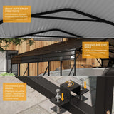 20 x 30 FT Metal Carport with Galvanized Steel Roof, Heavy Duty Metal Roof Carport with Enhanced Base, Tall MetalCarport Kits Garage for Tractors, Trucks, Boats, Cars Reljofum