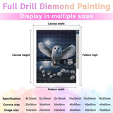 Owl Diamond Painting Kit for Adults - Night 5D Diamond Art Kit, Full Diamond Painting, Gemstone Arts and Crafts for Beginners Kids Home Wall Decor 8x12 inches Champi