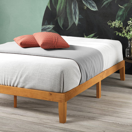 ZINUS Alexia Wood Platform Bed Frame, Solid Wood Foundation, No Box Spring Needed, Wood Slat Support, Easy Assembly, Rustic Pine, Full Zinus