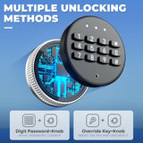 Greenvelly 10-14 Gun Safe for Rifles and Pistols,Quick Release Fireproof Gun Safe with Adjustable Shelves and Pockets,Locking Gun Cabinet with Rifle Rack for Home and Shotgun (Black) Greenvelly