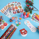CCINEE 216 Pcs Christmas School Stationary Set for Kids,24 Sets Xmas Party Favors Bulk with Pencils Erasers Treat Bags Stickers for Christmas Goodie Bag Stuffers Gift Exchange Holiday Party Supplies CCINEE