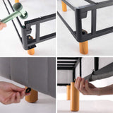 ZINUS GOOD DESIGN Award Winner Justina Metal Mattress Foundation, 16 Inch Platform Bed, No Box Spring Needed, Grey,King Zinus