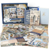 Auguro World Travel Scrapbook Kit A6 Grid Notebook Stationery Junk Journal Kit Scrapbooking Supplies Kit Craft DIY Gift for Adult Teen Girl Auguro