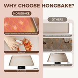 HONGBAKE 9-Piece Baking Pans Set Nonstick, Stackable Non Toxic Bakeware Sets with Diamond Texture, Oven Pan Set for Cooking, Includes Cookie Sheet with Rack, Cake Pan, Roasting Pan, Muffin Pan, Gold HONGBAKE