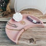 Wehous Large Moon Tray Mold for Resin Concrete, Moon Silicone Mold, Crescent Storage Tray Container Epoxy Resin Casting Mold, Home Ornament Mold for Jewelry Holder Candle Holder Vanity Tray Dish Wehous