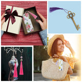 Fumete 30 Pieces Sublimation Blank Bookmark Heat Transfer Metal Aluminum DIY Bookmark with Hole and Colorful Tassels for Crafts, Birthday Wedding, Sublimation Blank Keychains, Single Sided Printing Fumete