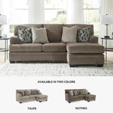 Signature Design by Ashley Stonemeade Casual Right-Arm Facing Sofa Chaise with 4 Toss Pillows, Dark Brown Signature Design by Ashley