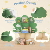 Curipeer Tree Kids Bookshelf, Toddler Bookshelf for Kids, Baby Montessori Bookshelf and Toy Storage, Wooden Kids Bookcase, Book Shelf for Kids Rooms, Nursery, Bedroom, Playroom, Green Curipeer