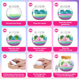 VigorFun Unicorn Terrarium Kit for Kids - Creative LED Night Light Gifts for Girls Birthday Age 3+, DIY Arts & Crafts Light Up Kit, Unicorn Toys for Kids 4 5 6 7 8 9 10 Year Old VigorFun