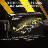 JSINMA Technic F1 RS20 Racing Car Building Kit – 1:8 Scale Collectible Set for Adults, 1650+ PCS Display Model with Realistic Details – DIY Engineering Gift for F1 Fans, Home or Office Display JSINMA