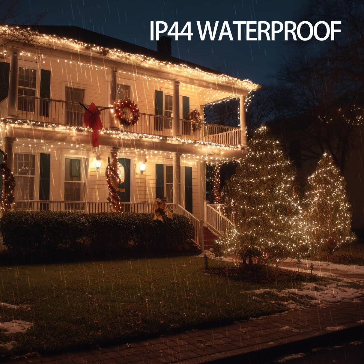 Dazzle Bright 164 FT 500 LED Christmas String Lights, Waterproof Green Wire String Lights with 8 Modes, Outdoor Christmas Decorations for Indoor Garden Party Yard Decor (Warm White) Dazzle Bright