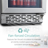 Beverage Refrigerator, Phiestina15 Inch 96 Cans Beverage Cooler Small Wine Fridge Built-in or Freestanding with Auto Defrost,Glass Door & Removable Shelves for Drink Sodas Beer Wine Phiestina