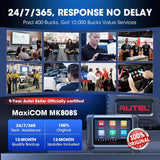 Autel Scanner MaxiCOM MK808S: 2025 Bidirectional Tool as MK808BT Pro MX808S M808Z, Function as MaxiCheck MX900, 28+ Service, Active Test, All System Diagnose, Injector Coding, FCA Autoauth Android 11 Autel