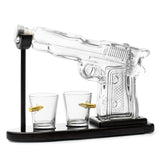Gifts for Men Dad, 10.1 Oz Whiskey Gun Decanter Set + 2 Bullet Glasses - Unique Birthday Pistol Gift Ideas Daughter Son, Personalized Liquor Dispenser - Scotch Bourbon Vodka, Him, Brother Husband The Wine Savant