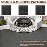 GOOFCXO 44 PCS Interlocking Deck Tiles, 12"x12" Plastic Outdoor Patio Flooring Boards 44 Sq.Ft. All Weather Use Patio Floor Decking Tiles Waterproof Non-Slip for Pool Porch Balcony Backyard GOOFCXO