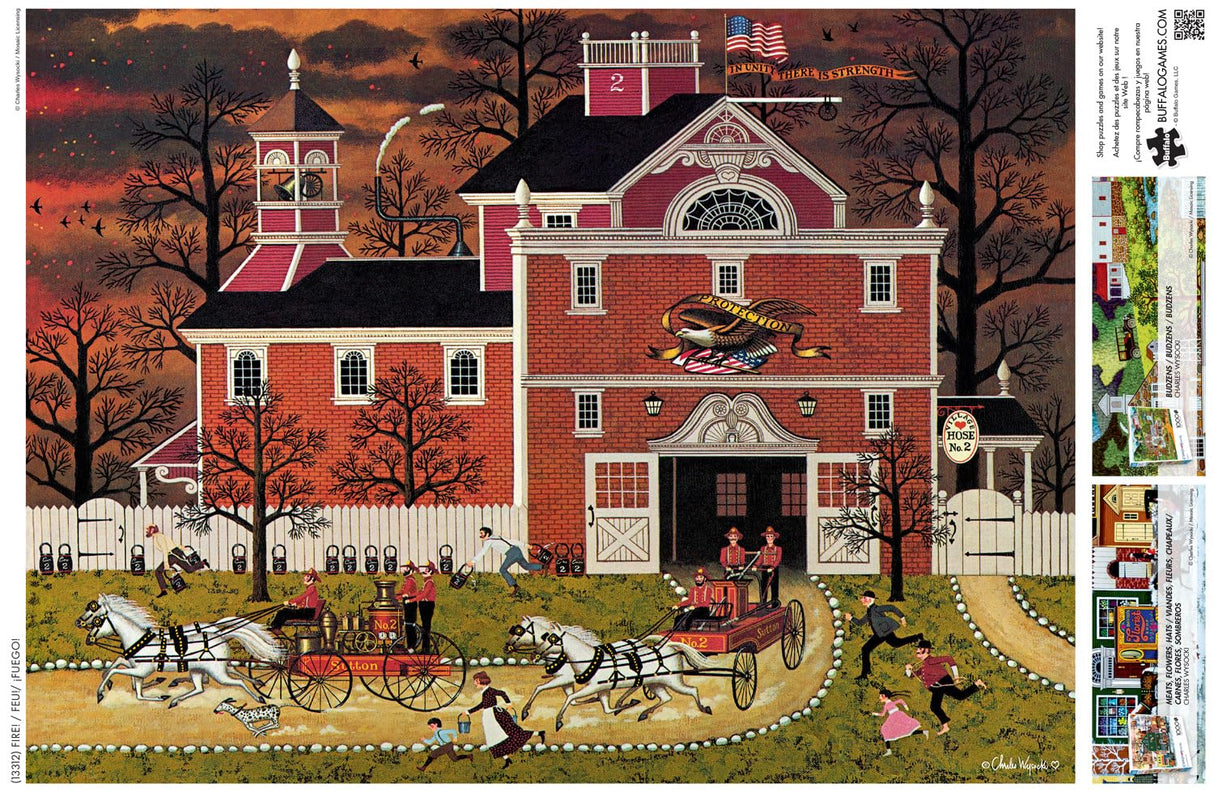 Buffalo Games - Charles Wysocki - Fire! - 1000 Piece Jigsaw Puzzle for Adults -Challenging Puzzle Perfect for Game Nights - Finished Size is 26.75 x 19.75 Buffalo Games