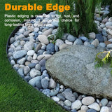 Hugeleaf Landscape Edging 2 Inch Tall, 40 Feet Garden Edging Border with 40 Pcs Stakes, No Dig Landscape Edging Plastic Paver Edging for Landscaping, Lawn, Flower Beds(Black) H HUGELEAF
