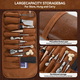 FOPUGT Leather Tooling Kit - Comprehensive Leather Working Kit for Beginners and Professional, with Engraving Punching Stamping Tools FOPUGT