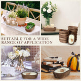 Tioncy 12 Pcs Wooden Dough Bowls for Candle Making Rustic Wood Dough Bowl Bulk Decorative Wooden Bowls for Decor Hand Carved Paulownia Wood Bowls with Cards for Food Bread Fruits Farmhouse Home Decor Tioncy