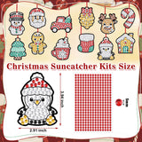 Gersoniel 36 Sets Christmas Window Art Suncatcher Kits, Diamond Art Craft Ornament Kits with Ropes, Gem Suncatcher Fun Gemstone Sun Catcher, Diamond Crafts Gift Gersoniel