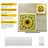 12.4 Inches Crochet Blocking Board with 40 Pins, blocking boards for crochet projects, Granny Square Blocking Board, Wooden Blocking Mats for Crochet, Blocking Board, Blocking Mats for Knitting slcinwzdt