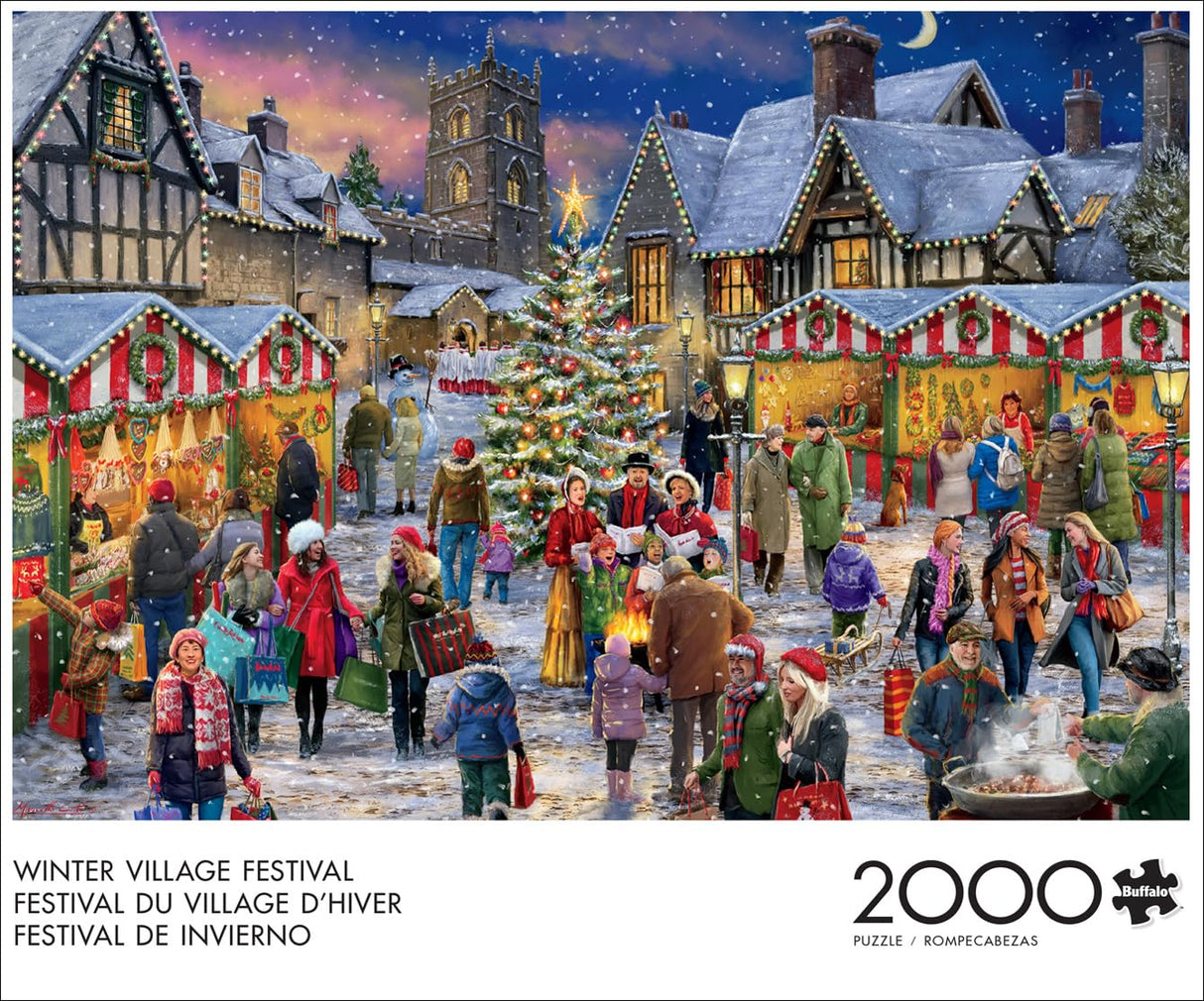 Buffalo Games - ALI Corti - Winter Village Festival - 2000 Piece Jigsaw Puzzle for Adults -Challenging Puzzle Perfect for Game Nights - Finished Size is 38.50 x 26.50 Buffalo Games