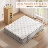 Full Size Mattress 12 inch, Hybrid Memory Foam Mattress with Pocket Springs, Full Mattress in a Box, Colchones Full, Medium Firm, Motion Isolation, Pressure Relief, Upgraded Support, CertiPUR-US Pamag pieeoo
