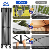 COBIZI 10x20 Heavy Duty Pop up Canopy Tent with 6 sidewalls Easy Up Commercial Outdoor Wedding Party Tents for Parties All Season Wind & Waterproof Gazebo Roller Bag,White(Frame Thickened) COBIZI