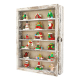 FramePro Shadow Box Frame Display Case 12x16 with Removable Shelves, Deep Memory Box Trinket Knick Knack Shelf Cabinet for Collector, Keepsake Coins Military Medals Wedding Flowers White FramePro