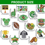 BBTO 15 pcs Football Diamond Art Keychains 5d Diamond Painting Keychain Football Party Decoration DIY Ornaments Pendant Kits for Adult BBTO